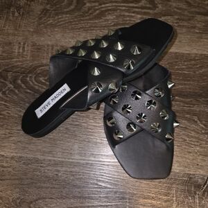 Steve Madden Black Spiked Sandals Goth
